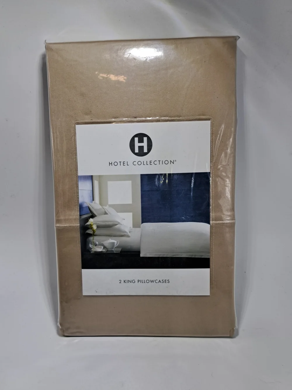 Hotel Collection King Pillowcases - Tan Beige Set NWT